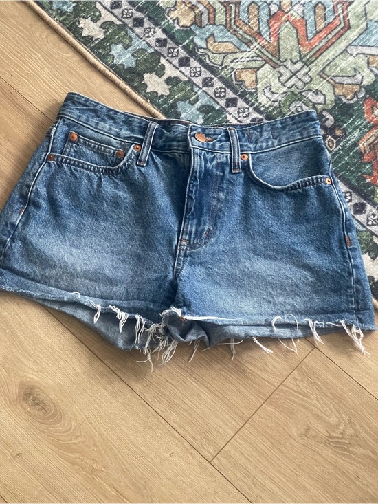 Madewell Pants - Madewell Distressed Mid-Blue Denim Relaxed women's Shorts